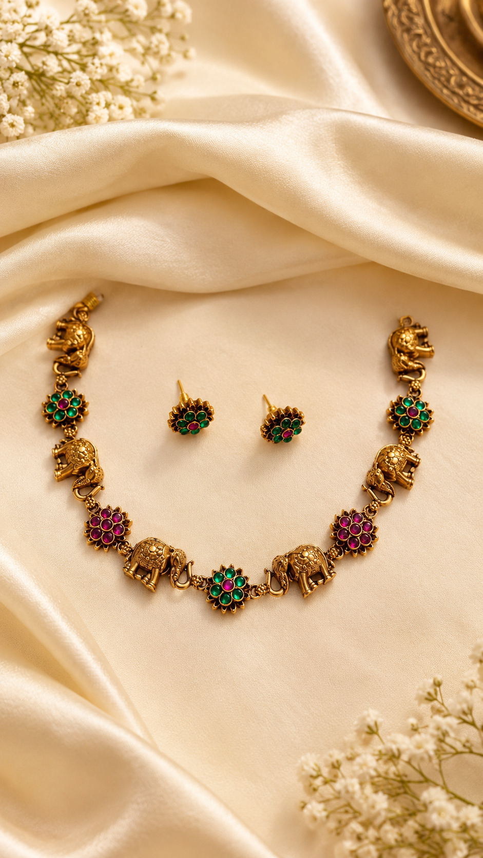 Elephant Multi colour neckset