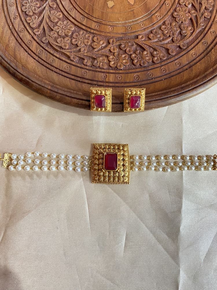 Ruby Pearl Choker