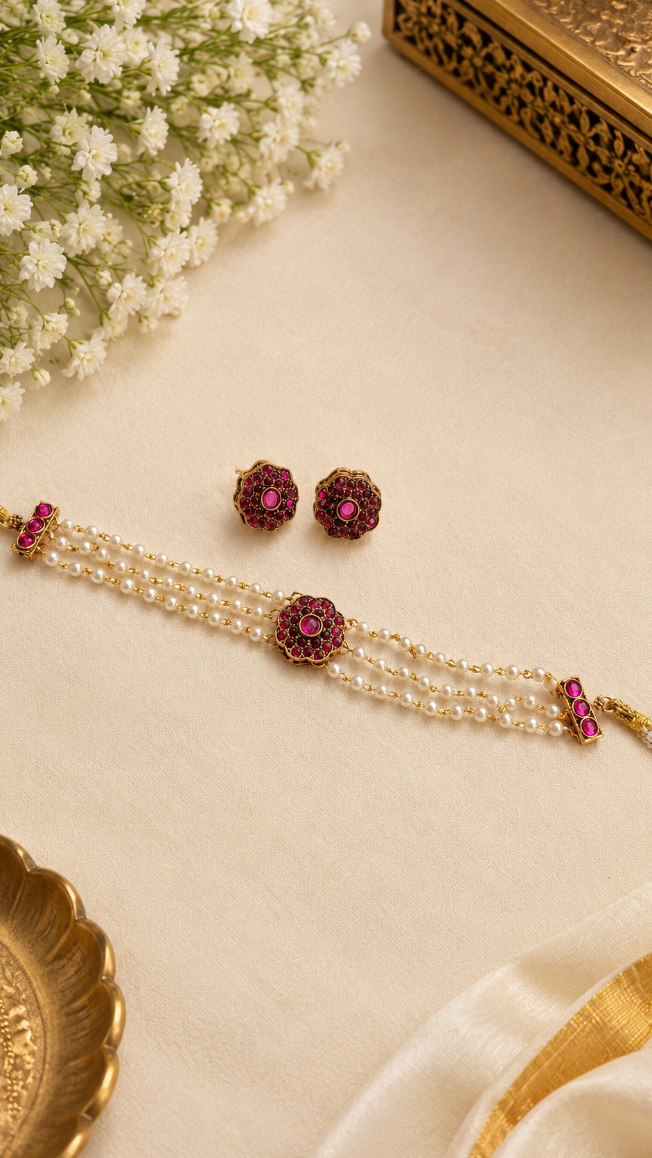 Ruby Pearl Choker