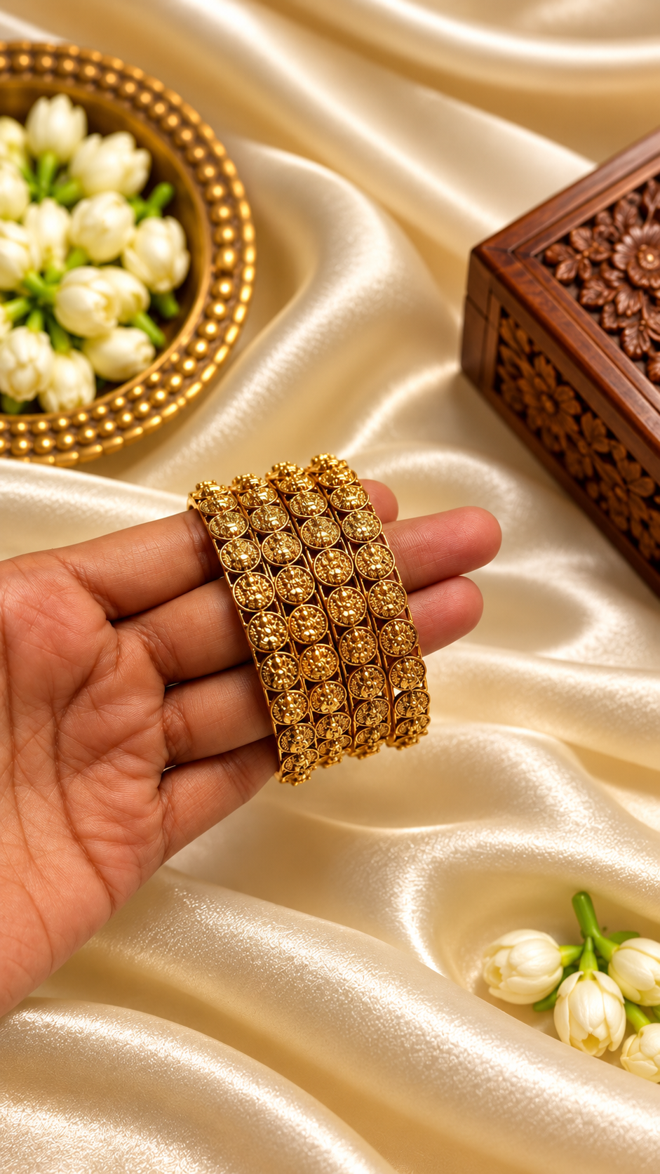 Coin Bangle set of 4