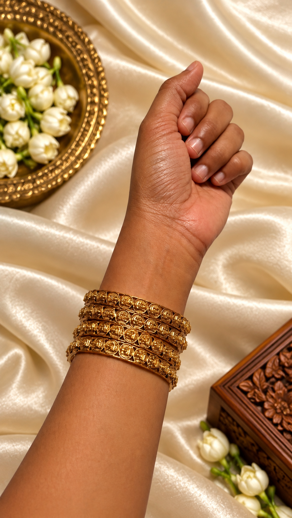 Coin Bangle set of 4