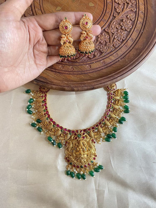 Emerald pearl lekshmi set