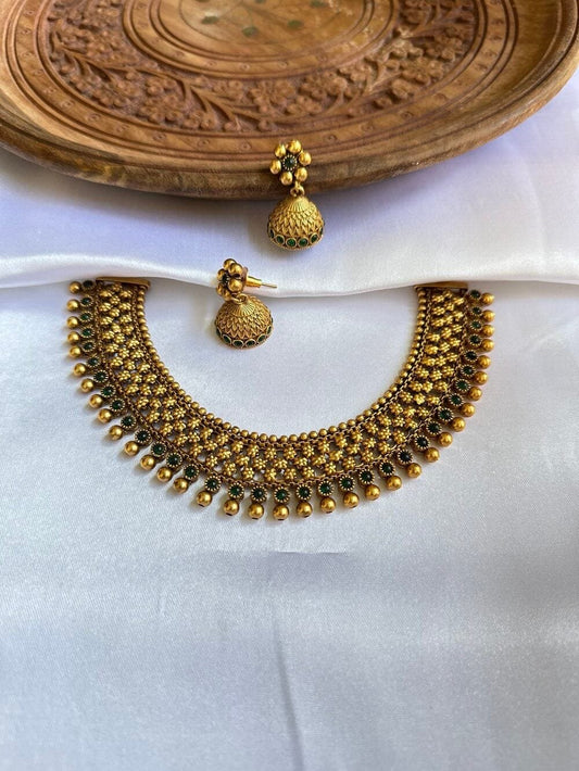 Antique emerald set